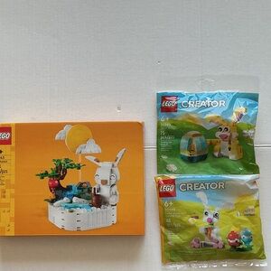 Lego Easter Bundle 40643 Jade Rabbit 30583 Bunny 30668 Eggs
